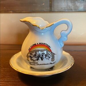 Vintage Pitcher & Bowl Georgia Stone Mountain Park